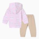 Комплект: худи и брюки Крошка Я «Киса», рост 68-74 см, цвет розовый/лиловый - Фото 4