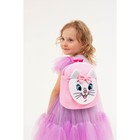 Рюкзак детский для девочки, плюшевый на молнии, с карманом, 19×22 см «Кошечка Мари», Коты Аристократы - Фото 7