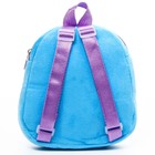 Рюкзак плюшевый, на молнии, с карманом, 19 х 22 см "Эльза", Холодное сердце - фото 6613612