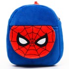 Рюкзак плюшевый, на молнии, с карманом, 19 х 22 см "Спайдер-мен", Человек-паук - фото 6613623