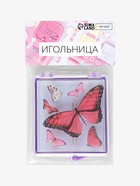 Игольница магнитная «Бабочки», 7×8 см, фиолетовая - Фото 5