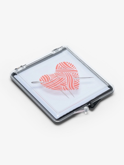 Игольница магнитная «Сердце»,7×8 см, чёрная