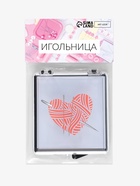 Игольница магнитная «Сердце»,7×8 см, чёрная - Фото 4