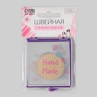 Игольница магнитная «Hand made», с иглами, 7 × 8 см, цвет фиолетовый 7514289 - фото 13664914