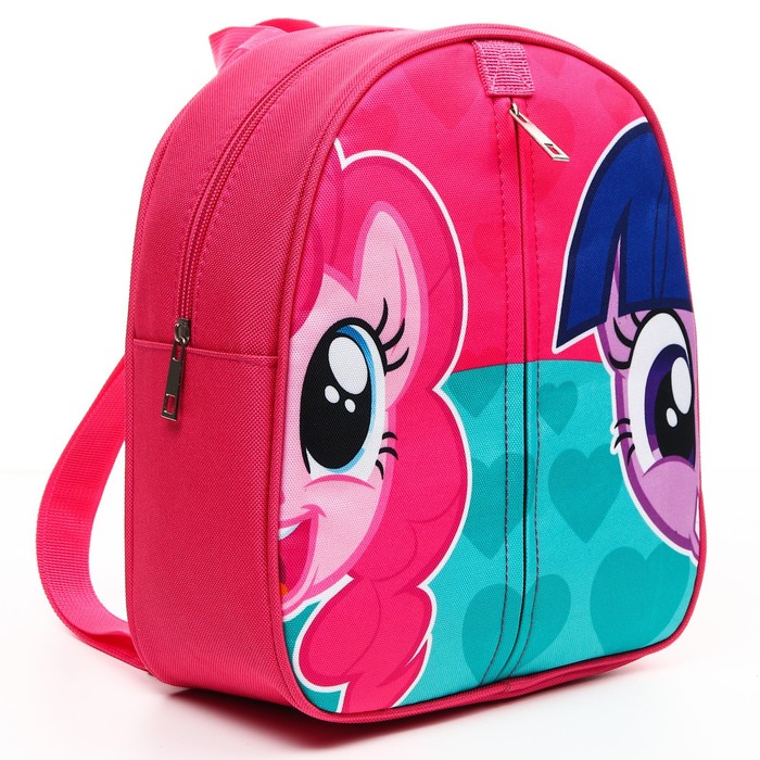 Рюкзак детский, на молнии, 23 см х 10 см х 27 см "Пинки Пай и Искорка", My Little Pony - фото 1907453837