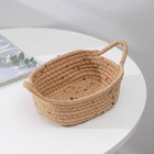 Корзина для хранения плетёная Доляна «Энрика», 19×15×6 см, цвет бежевый - фото 65991074