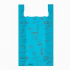 Пакет майка, полиэтиленовый «Электроника», бирюзовый, 41×72, 17 мкм - Фото 2