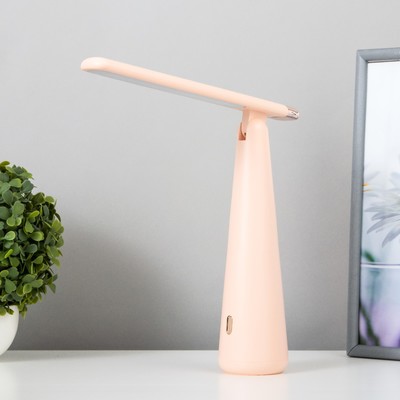 Лампа настольная «Страйк» LED 3 режима 1.5 Вт USB розовый 6.8×6.8×28.5 см RISALUX