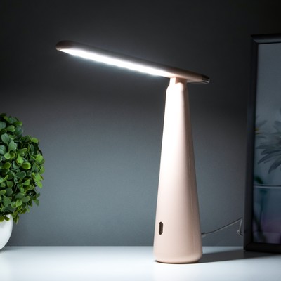 Лампа настольная «Страйк» LED 3 режима 1.5 Вт USB розовый 6.8×6.8×28.5 см RISALUX