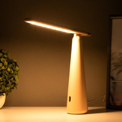 Лампа настольная «Страйк» LED 3 режима 1.5 Вт USB розовый 6.8×6.8×28.5 см RISALUX