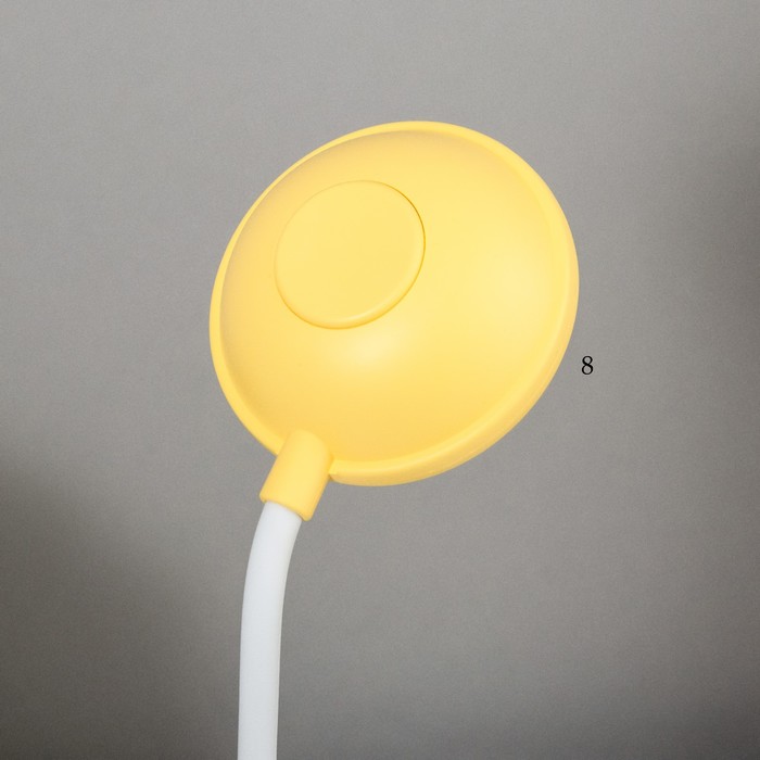 Лампа настольная "Ботинок кот" LED 3 режима 3Вт USB органайзер желтый 8х11х31 см RISALUX - фото 1907453903