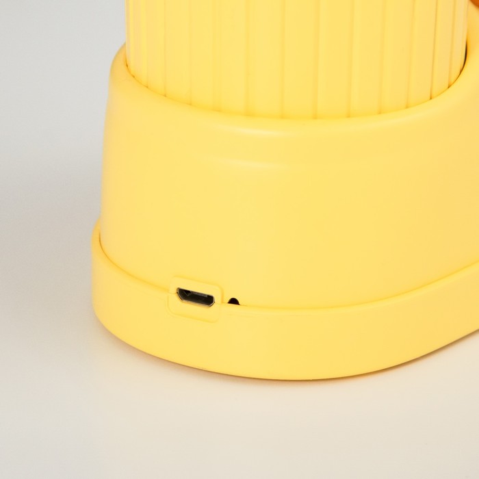 Лампа настольная "Ботинок кот" LED 3 режима 3Вт USB органайзер желтый 8х11х31 см RISALUX - фото 1907453904