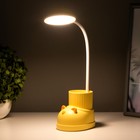 Лампа настольная "Ботинок кот" LED 3 режима 3Вт USB органайзер желтый 8х11х31 см RISALUX - Фото 5