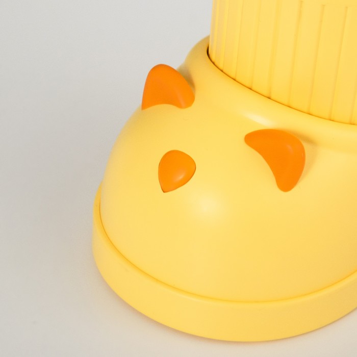 Лампа настольная "Ботинок кот" LED 3 режима 3Вт USB органайзер желтый 8х11х31 см RISALUX - фото 1907453902