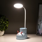 Лампа настольная «Ботинок лось» LED 3 режима 3 Вт USB органайзер синий 8×11×31 см RISALUX - Фото 5