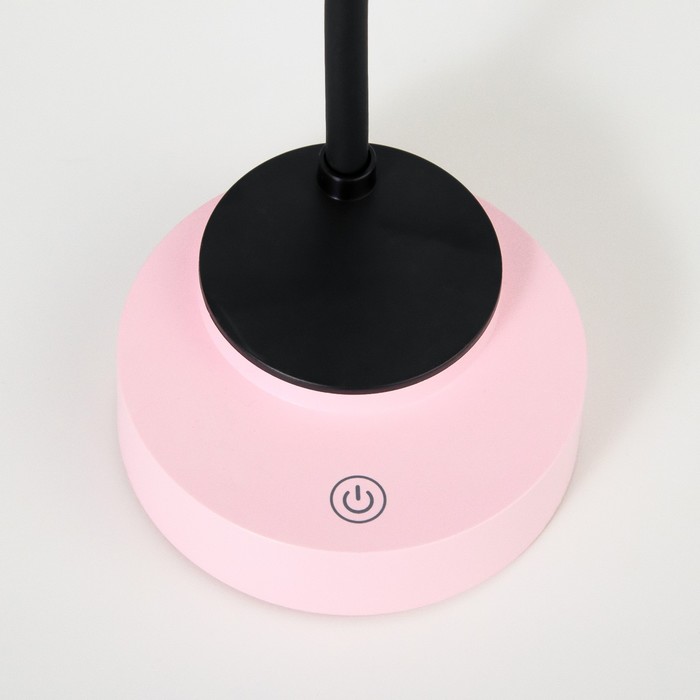 Лампа настольная "Ушки" LED 3 режима 2Вт USB розовый 6х12х37 см RISALUX - фото 1907453946