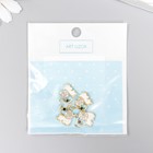 Декор для творчества металл, эмаль, стразы "Слонёнок" 1,6х1,5 см (комплект 4 шт) - фото 21616605