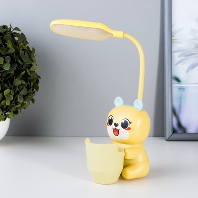 Настольная лампа "Медвежонок" LED 3Вт USB АКБ бежевый 9,5х8,5х25 см