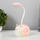 Настольная лампа "Улитка" LED 3Вт USB АКБ розовый 9х13х29 см - фото 3091537