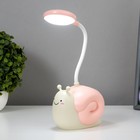Настольная лампа "Улитка" LED 3Вт USB АКБ розовый 9х13х29 см RISALUX - Фото 2