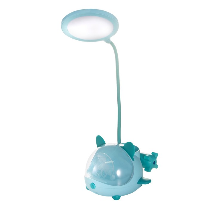 Настольная лампа "Милый мишка" LED 3,5Вт USB АКБ синий 12х15х32 см RISALUX - фото 1907454038