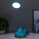 Настольная лампа "Милый мишка" LED 3,5Вт USB АКБ синий 12х15х32 см RISALUX - Фото 3