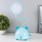 Настольная лампа "Милый мишка" LED 3,5Вт USB АКБ синий 12х15х32 см RISALUX - Фото 10