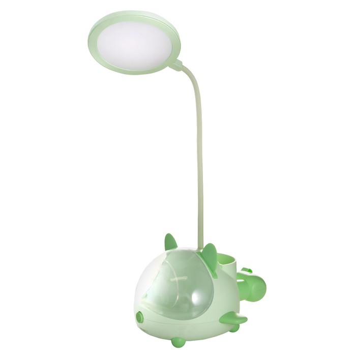 Настольная лампа "Милый мишка" LED 3,5Вт USB АКБ зеленый 12х15х32 см RISALUX - фото 1886850683