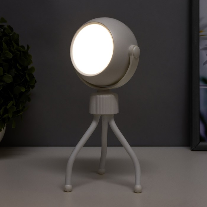 Настольная лампа "Октопус" LED 2Вт USB АКБ белый 6х6х20,5 см RISALUX - фото 1886850686