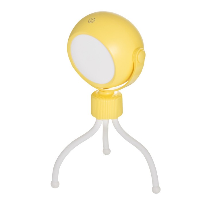 Настольная лампа "Октопус" LED 2Вт USB АКБ желтый 6х6х20,5 см RISALUX - фото 1907454087