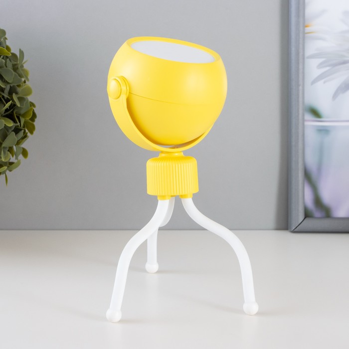 Настольная лампа "Октопус" LED 2Вт USB АКБ желтый 6х6х20,5 см RISALUX - фото 1886850706