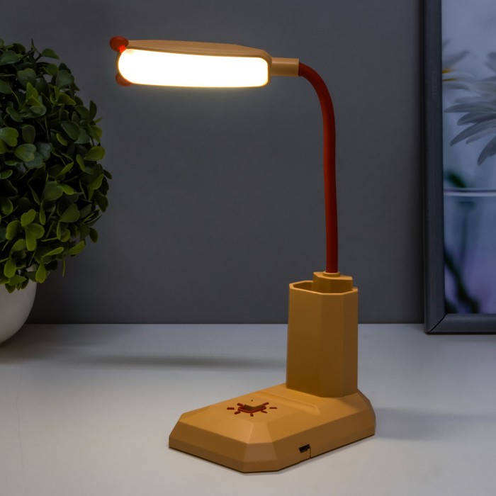 Настольная лампа "Малыш" LED 1Вт USB АКБ бежевый 7,1х10х26 см RISALUX - фото 1886850730