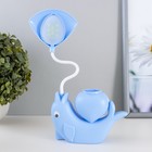 Настольная лампа "Дельфин" LED 3Вт USB АКБ синий 14,5х5х28 см RISALUX - Фото 6
