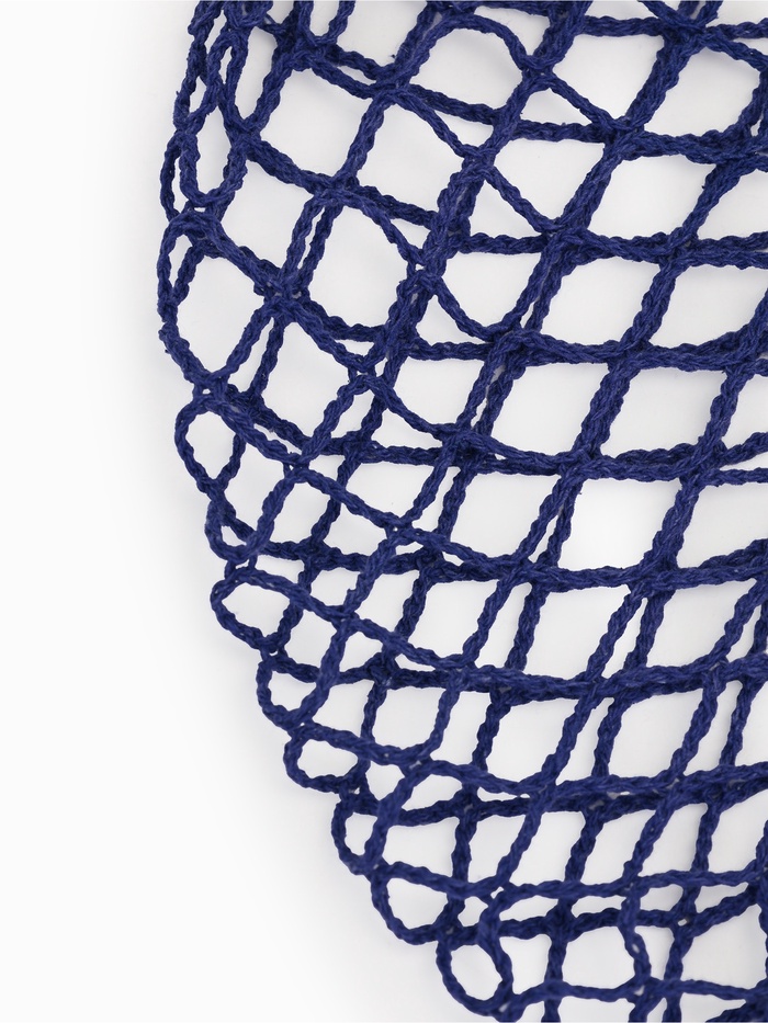 Авоська 37 х 20 см, ручка 12 см, клетка 1.5 см, синяя 7580702 Авоська 37 х 20 см, ручка 12 см, клетка 1.5 см, синяя 7580702