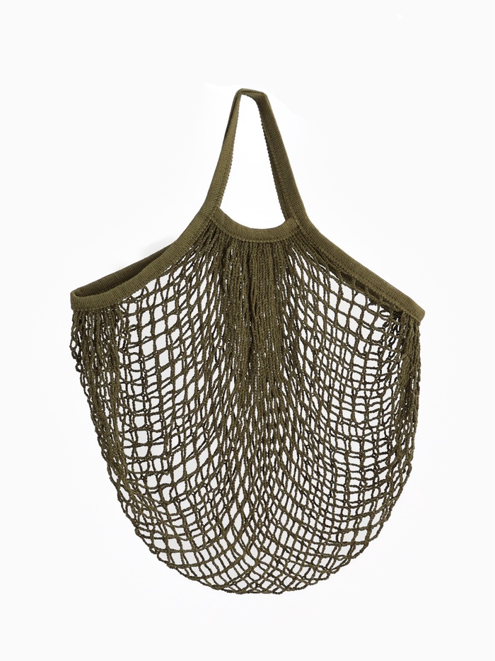 Сумка - авоська плетёная, клетка 1.5 см, зелёная - Фото 1