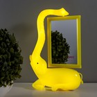 Настольная лампа с фоторамкой, зеркалом "Слон" LED 5Вт USB RGB желтый 17х6,5х28 см RISALUX - фото 6613873