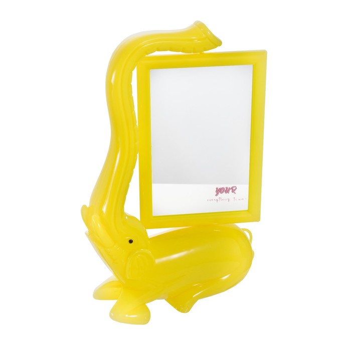 Настольная лампа с фоторамкой, зеркалом "Слон" LED 5Вт USB RGB желтый 17х6,5х28 см RISALUX - фото 1908915608