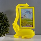 Настольная лампа с фоторамкой, зеркалом "Слон" LED 5Вт USB RGB желтый 17х6,5х28 см RISALUX - фото 6613878