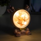 Ночник "Олененок" LED от батареек розовый 6х6,5х9 см RISALUX - фото 23252012