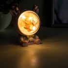 Ночник "Олененок" LED от батареек розовый 6х6,5х9 см RISALUX - фото 23252013