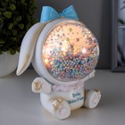 Фигурка светящаяся RISALUX «Зайка», LED-ночник, от батареек, бежевый, 9×14×14 см - Фото 2