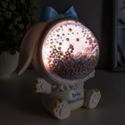 Фигурка светящаяся RISALUX «Зайка», LED-ночник, от батареек, бежевый, 9×14×14 см - Фото 3