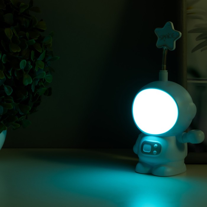 Настольная лампа "Астронавт со звездой" МИКС LED 3Вт USB АКБ 9х7х19 см RISALUX - фото 1906007244
