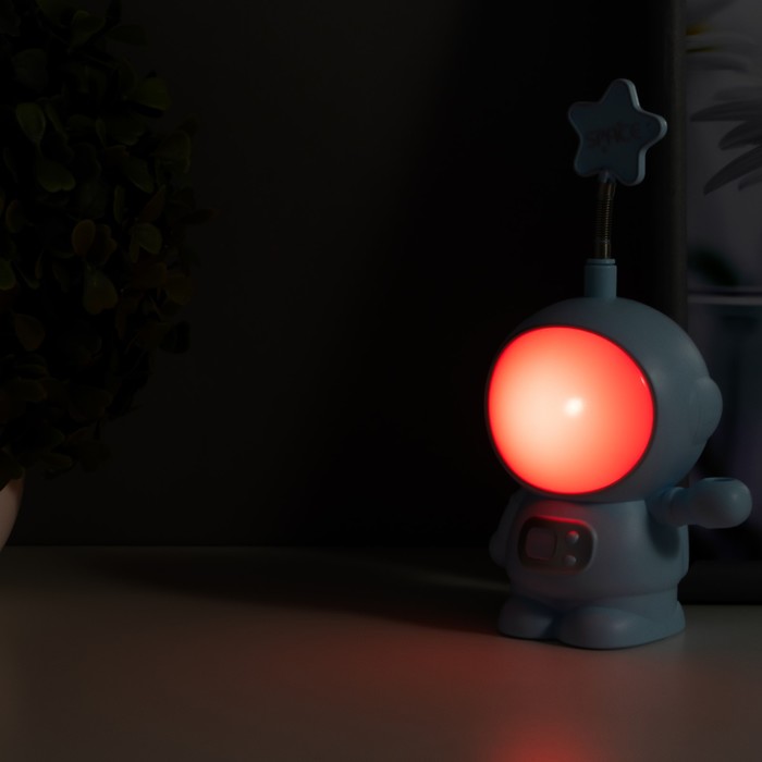 Настольная лампа "Астронавт со звездой" МИКС LED 3Вт USB АКБ 9х7х19 см RISALUX - фото 1906007247