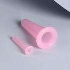 Набор вакуумных банок для массажа, силиконовые, d=1,6/3,9 см, 2 шт, цвет розовый - Фото 4