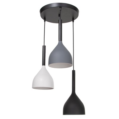 Светильник 2704/3 E27 40 Вт черный-белый-серый 30×30×20-90 см