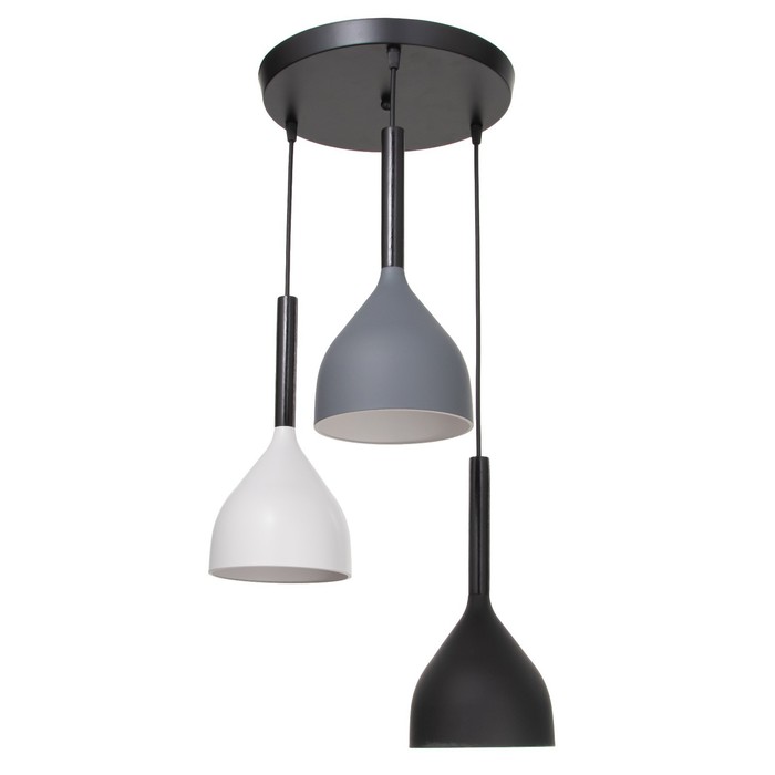 Светильник 2704/3 E27 40 Вт черный-белый-серый 30×30×20-90 см - Фото 1