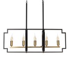 Люстра 2739/5 E14 40 Вт черно-золотой 29.5×7.8×25-97 см BayerLux - фото 42622643