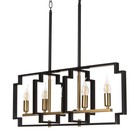 Люстра 2739/5 E14 40 Вт черно-золотой 29.5×7.8×25-97 см BayerLux - фото 42622644