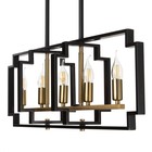 Люстра 2739/5 E14 40 Вт черно-золотой 29.5×7.8×25-97 см BayerLux - фото 42622646